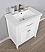 Transitional 30" Single Sink Bathroom Vanity with Porcelain Integrated Counterop in White Finish