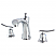 Traditional Two-Handle Three-Hole Deck Mounted Widespread Bathroom Faucet with Plastic Pop-Up in Polished Chrome with 3 Finish Options