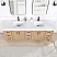 84in. Free-standing Double Bathroom Vanity in Fir Wood Brown with Composite top in Lightning White