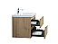  Aurora 24" Sonoma Oak Wall Hung Bathroom Vanity with White Acrylic Countertop