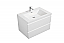 Aurora 30" Glossy Polar White Wall Hung Bathroom Vanity with White Acrylic Countertop