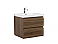  Aurora 30" Smokey Walnut Wall Hung Bathroom Vanity with White Acrylic Countertop