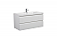 Aurora 36" Glossy Polar White Wall Hung Bathroom Vanity with White Acrylic Countertop