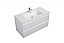 Aurora 42" Glossy Polar White Wall Hung Bathroom Vanity with White Acrylic Countertop