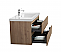 Aurora 42" Sonoma Oak Wall Hung Bathroom Vanity with White Acrylic Countertop