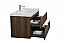 Aurora 42" Smokey Walnut Wall Hung Bathroom Vanity with White Acrylic Countertop