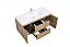 Aurora 48" Sonoma Oak Wall Hung Bathroom Vanity with White Acrylic Countertop