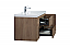 Aurora 48" Sonoma Oak Wall Hung Bathroom Vanity with White Acrylic Countertop