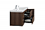 Aurora 48" Smokey Walnut Wall Hung Bathroom Vanity with White Acrylic Countertop