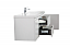 Aurora 60" Glossy Polar White Wall Hung Single Sink Bathroom Vanity with White Acrylic Countertop