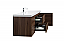 Aurora 60" Smokey Walnut Wall Hung Single Sink Bathroom Vanity with White Acrylic Countertop