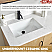 Issac Edwards 30" Free-standing Single Bath Vanity in Washed Ash Grey with White Grain Composite Stone Top and Mirror