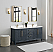 Issac Edwards 72" Free-standing Double Bath Vanity in Washed Blue with White Grain Composite Stone Top and Mirror