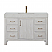 Issac Edwards 48in. Free-standing Single Bathroom Vanity in Washed White with Composite top in Lightning White and Mirror