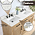 Issac Edwards 60" Double Bathroom Vanity in Weathered Fir with Calacatta White Quartz Stone Countertop with Mirror