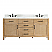 Issac Edwards 72" Double Bathroom Vanity in Weathered Fir with Calacatta White Quartz Stone Countertop with Mirror