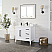 Issac Edwards 36" Single Bathroom Vanity in White with Calacatta White Quartz Stone Countertop with Mirror