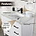 Issac Edwards 36" Single Bathroom Vanity in White with Calacatta White Quartz Stone Countertop with Mirror