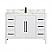 Issac Edwards 48" Single Bathroom Vanity in White with Calacatta White Quartz Stone Countertop with Mirror