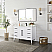 Issac Edwards 48" Single Bathroom Vanity in White with Calacatta White Quartz Stone Countertop with Mirror