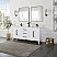 Issac Edwards 72" Double Bathroom Vanity in White with Calacatta White Quartz Stone Countertop with Mirror