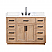  Issac Edwards 48" Single Bathroom Vanity in Light Brown with Grain White Composite Stone Countertop with Mirror