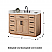  Issac Edwards 48" Single Bathroom Vanity in Light Brown with Grain White Composite Stone Countertop with Mirror