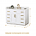 Issac Edwards 48" Single Bathroom Vanity in White with Grain White Composite Stone Countertop with Mirror