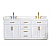 Issac Edwards 72" Double Bathroom Vanity in White with Grain White Composite Stone Countertop with Mirror
