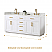 Issac Edwards 72" Double Bathroom Vanity in White with Grain White Composite Stone Countertop with Mirror