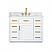 Issac Edwards 42" Single Bathroom Vanity in White with Grain White Composite Stone Countertop with Mirror
