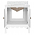 Issac Edwards 30.5" Single Bathroom Vanity with Scallop detail in Matte White Lacquer with White Marble Top and Porcelain Sink