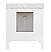 Issac Edwards 30.5" Single Bathroom Vanity with Scallop detail in Matte White Lacquer with White Marble Top and Porcelain Sink