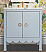 Issac Edwards 30.5" Single Bathroom Vanity with Scallop detail in Matte Light Blue with White Marble Top and Porcelain Sink