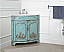 24 Inch Adelina Freestanding Distressed Light Blue Corner Bathroom Sink Vanity