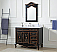 42 Inch Black Hand-Painted Floral Adelina Bathroom Vanity With Side Drawers, with Backsplash option and Mirror