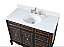 42 Inch Black Hand-Painted Floral Adelina Bathroom Vanity With Side Drawers, with Backsplash option and Mirror