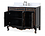 42 inch Black Hand-Painted Floral Adelina Side Cabinet Bathroom Vanity