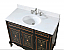 42 inch Black Hand-Painted Floral Adelina Side Cabinet Bathroom Vanity