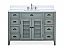 46 Inch Gray Adelina With Plantation Style Single Sink Bathroom Vanity