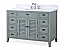 46 Inch Gray Adelina With Plantation Style Single Sink Bathroom Vanity