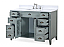 46 Inch Gray Adelina With Plantation Style Single Sink Bathroom Vanity