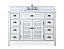 46 Inch White Adelina With Plantation Style Single Sink Bathroom Vanity