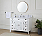 46 Inch White Adelina With Plantation Style Single Sink Bathroom Vanity