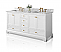 66 in. Bath Vanity Set in White with Gold Hardware