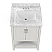 25" Modern Bathroom Vanity in White with Carrara White Marble Countertop