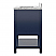 31" Modern Bathroom Vanity in Blue with Carrara White Marble Countertop