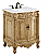 27 inch Single Bathroom vanity in Antique Beige with ivory white engineered marble