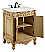 27 inch Single Bathroom vanity in Antique Beige with ivory white engineered marble