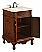 24 In. Adelina Single Bathroom Vanity Set In Brown